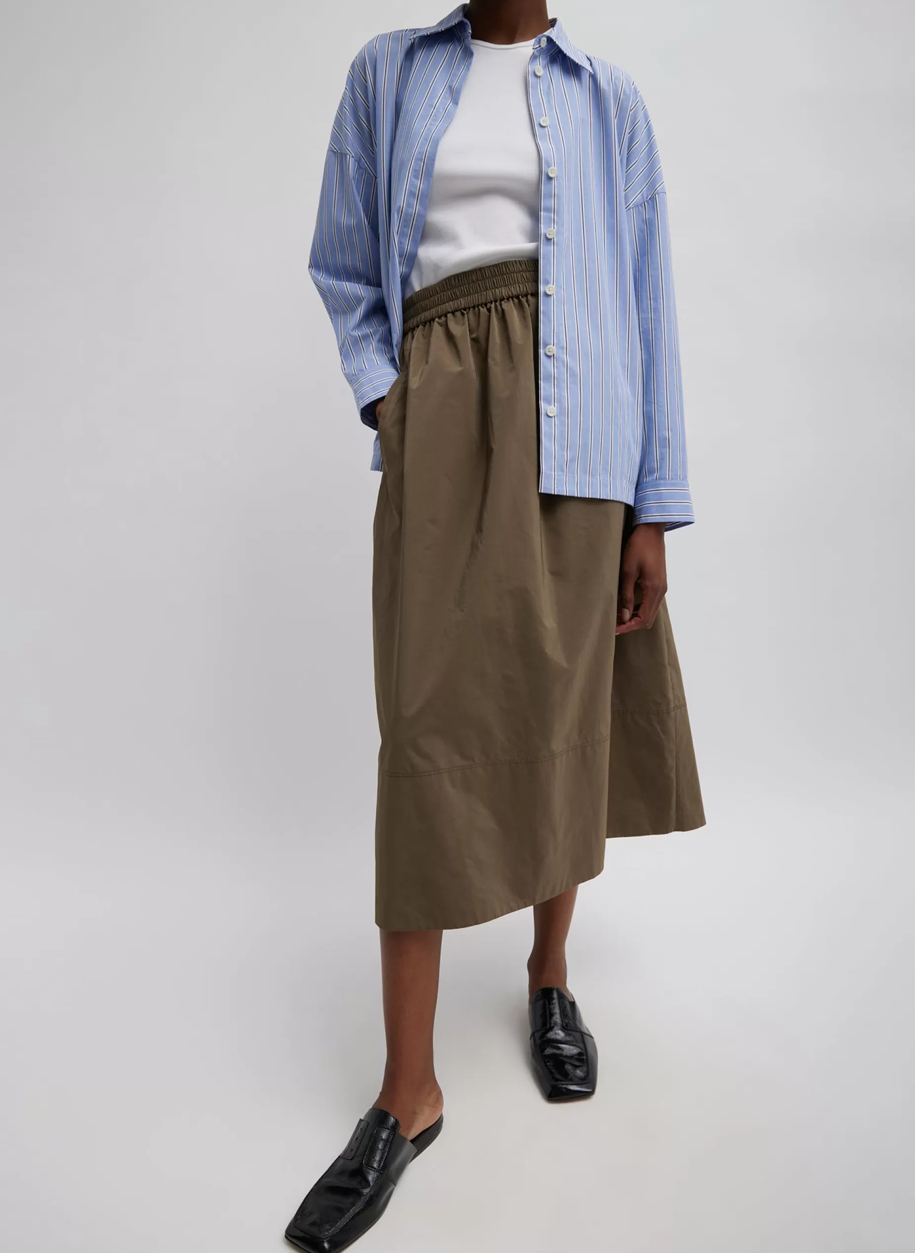 Tibi Skirts | Fundamentals - WOFs-Nylon Pull On Full Skirt