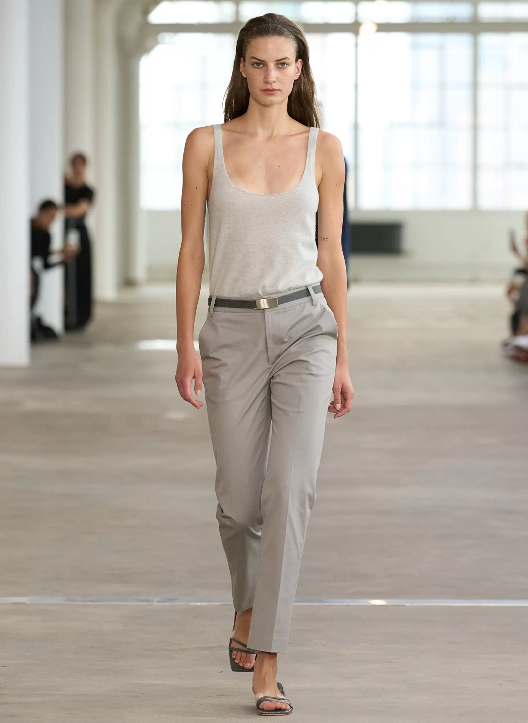 Tibi Suits | Pants & Shorts-Oliver Cotton Stretch Tricotine Lennon Ankle Pant