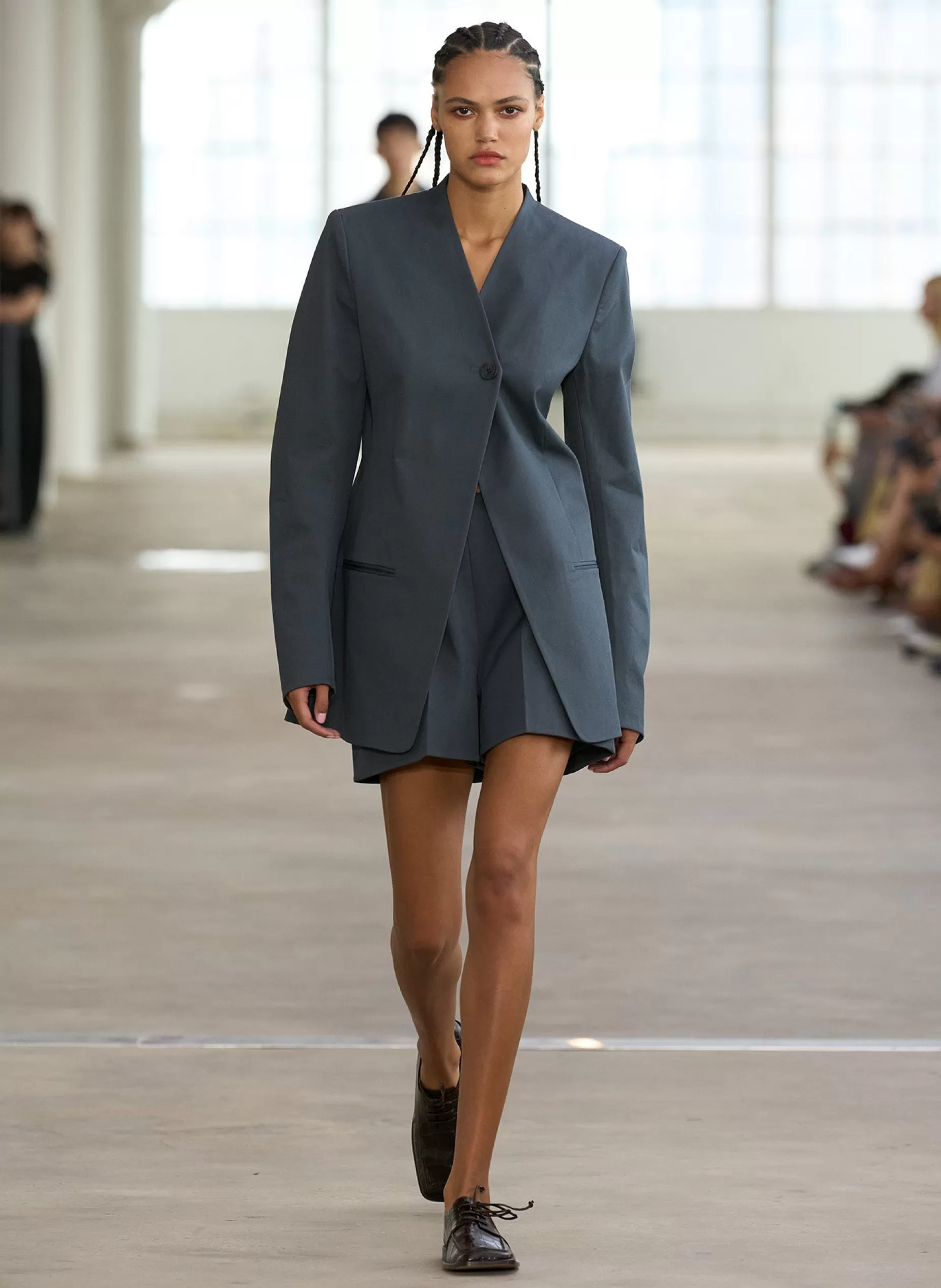 Tibi Suits | Jackets & Outerwear-Oliver Cotton Stretch Tricotine Sculpted Blazer