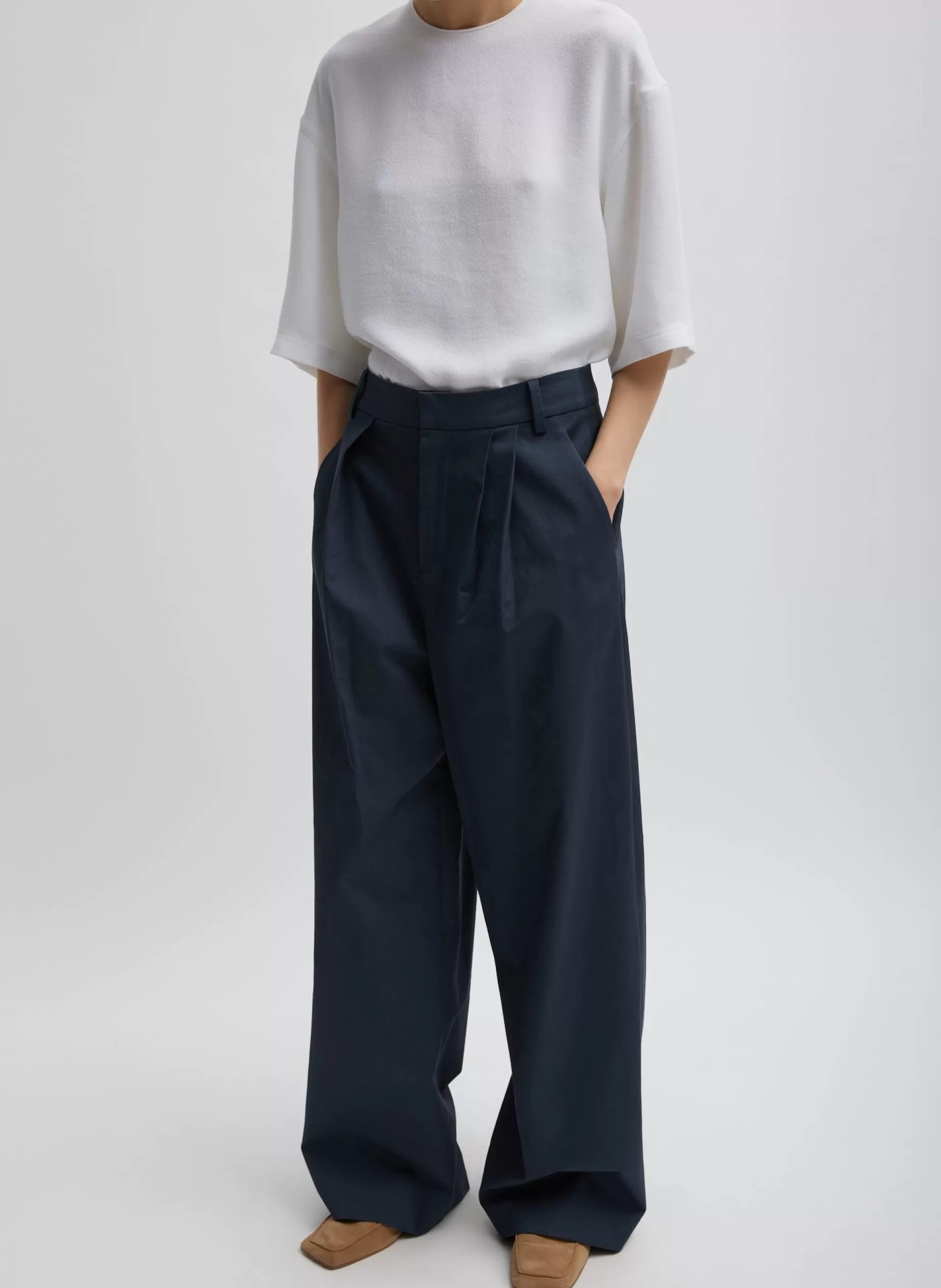 Tibi Suits | Pants & Shorts-Oliver Cotton Stretch Tricotine Stella Pant