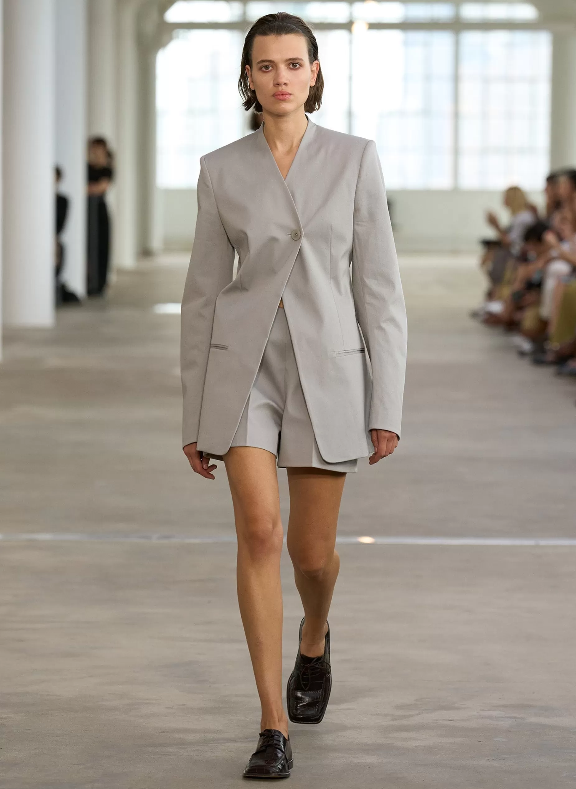 Tibi Suits | Pants & Shorts-Oliver Cotton Stretch Tricotine Structured Shorts