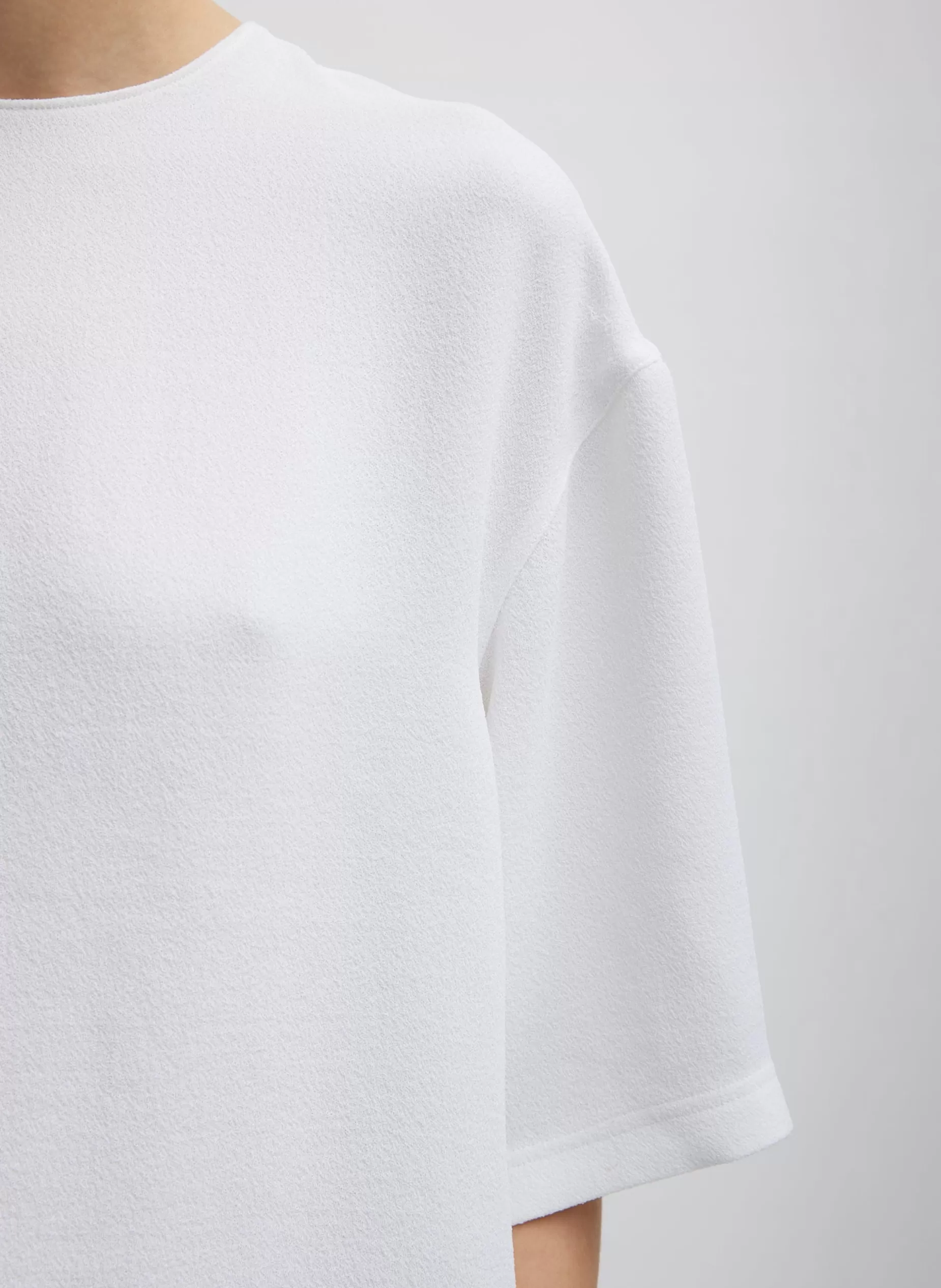 Tibi Tops-Pebble Sable Easy T-Shirt