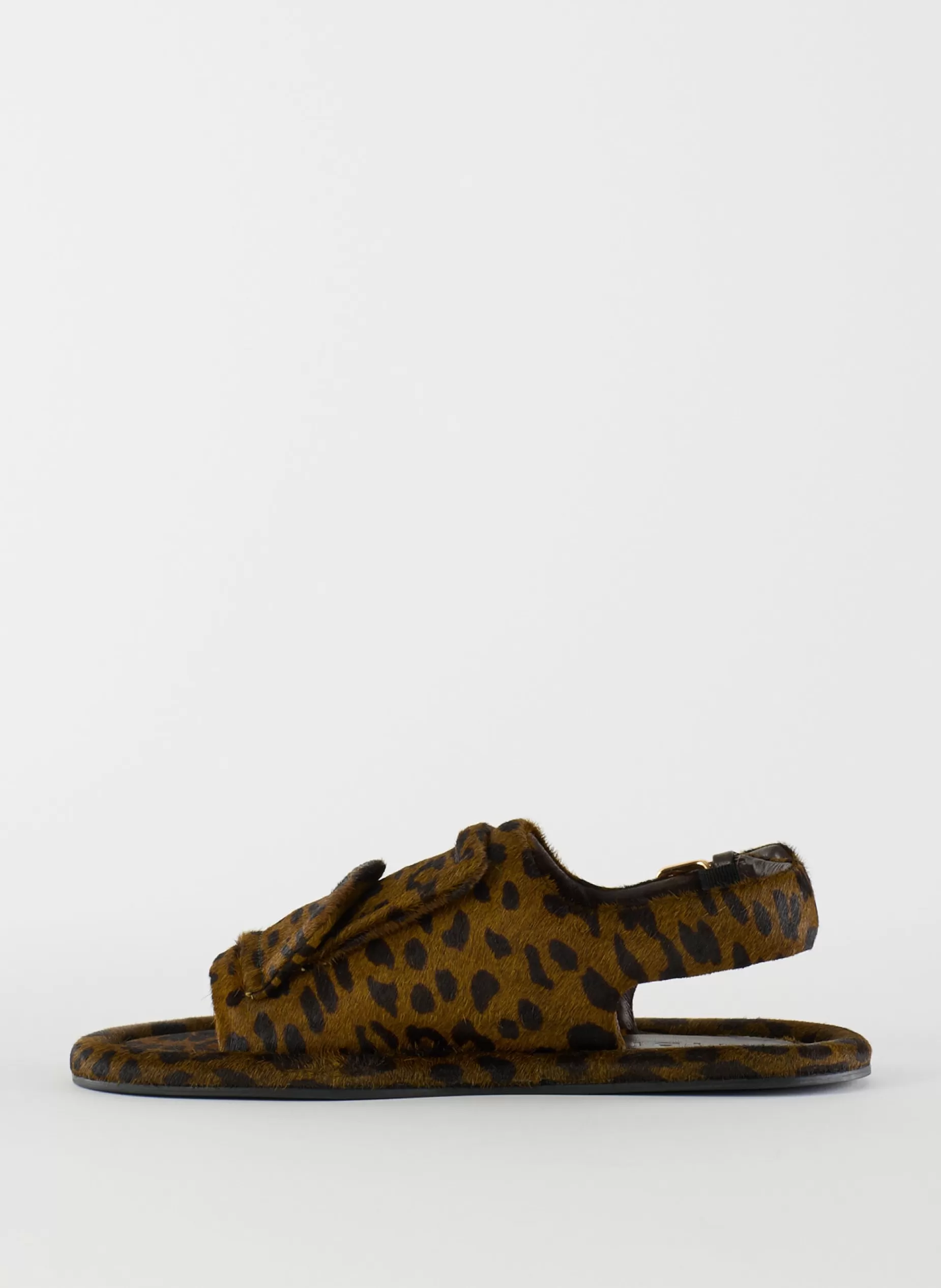 Tibi Flats-Pony Hair Calf Print Slingback Beryen Sandal