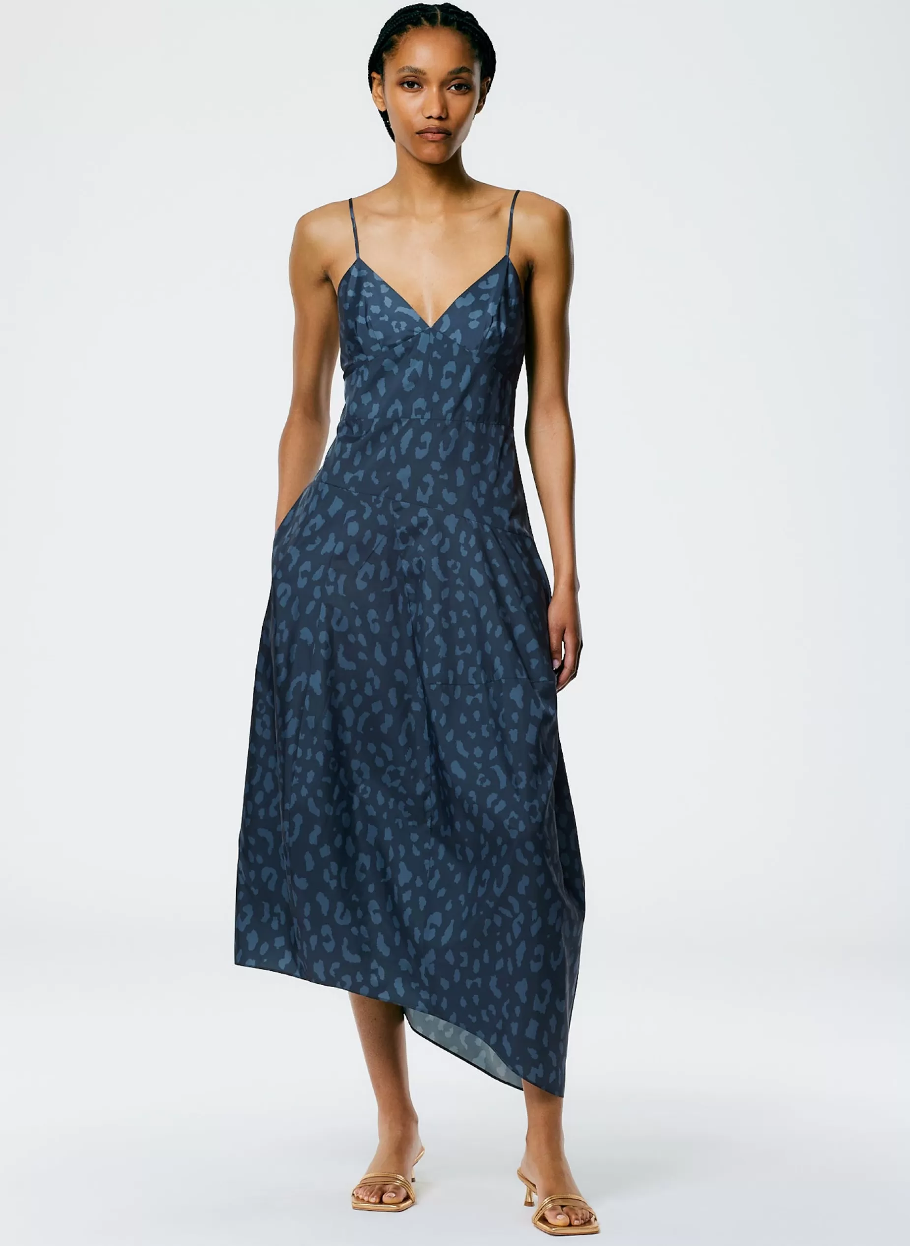 Tibi Dresses-Recycled Sporty Nylon Cheetah Cami Dress