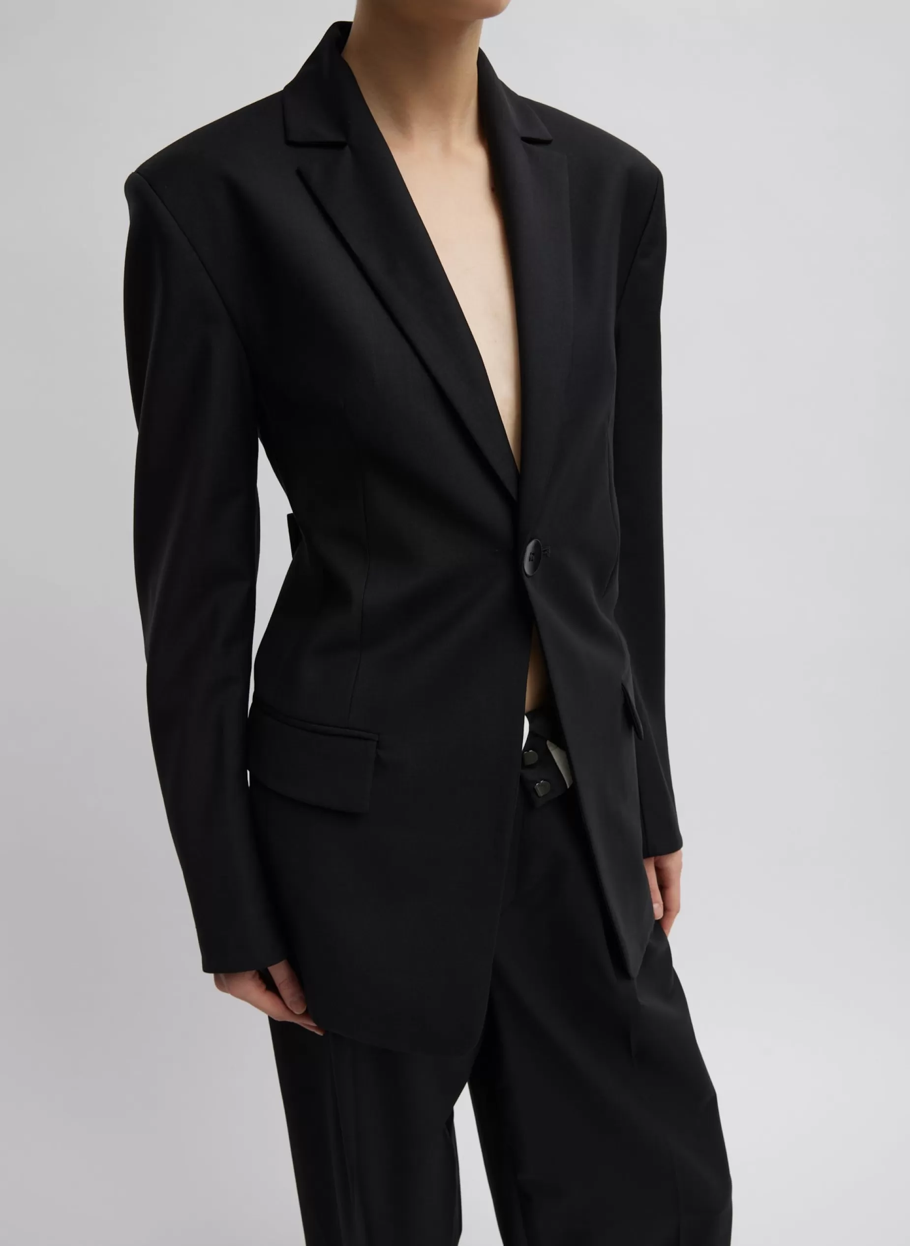 Tibi Jackets & Outerwear | Suits-Recycled Tropical Wool Sculpted Blazer