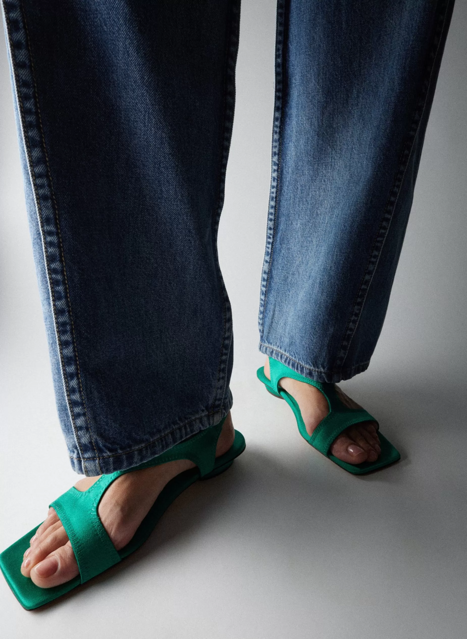 Tibi Flats | Sandals-Rubin Satin Sandal