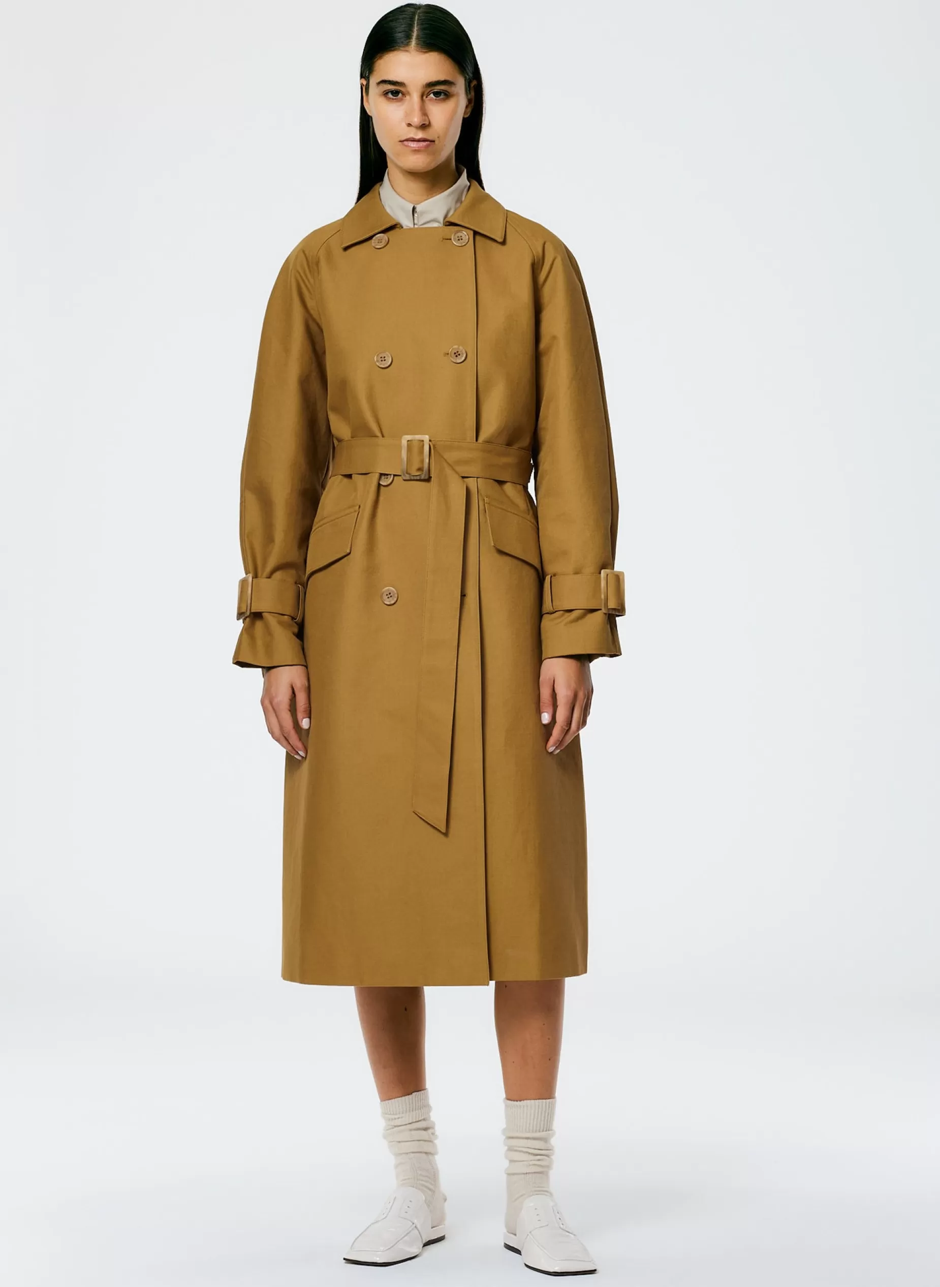 Tibi Jackets & Outerwear-Sculpted Cotton Trench