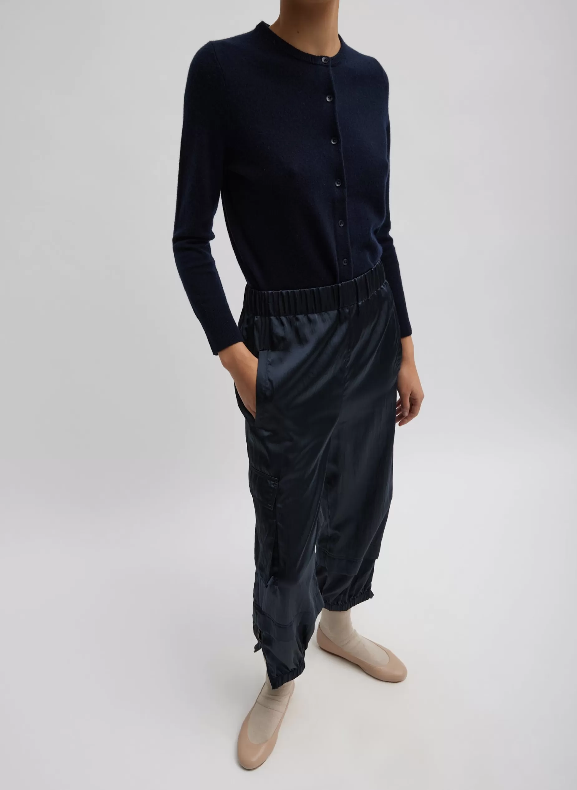 Tibi Pants & Shorts | Fundamentals - WOFs-Shiny Nylon Pull On Wilt Jogger