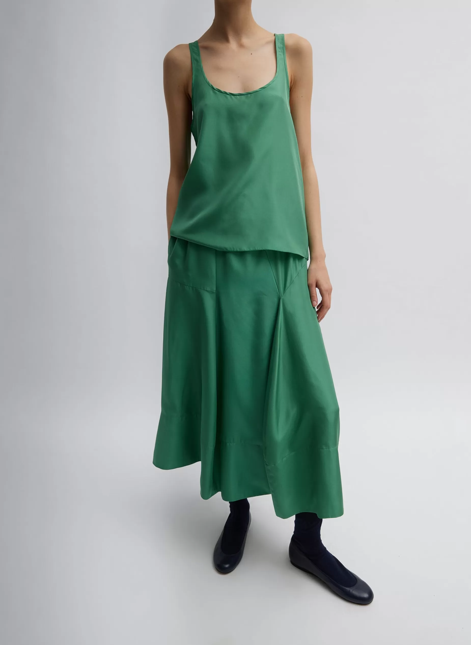 Tibi Tops-Silk Habutai Tank Top