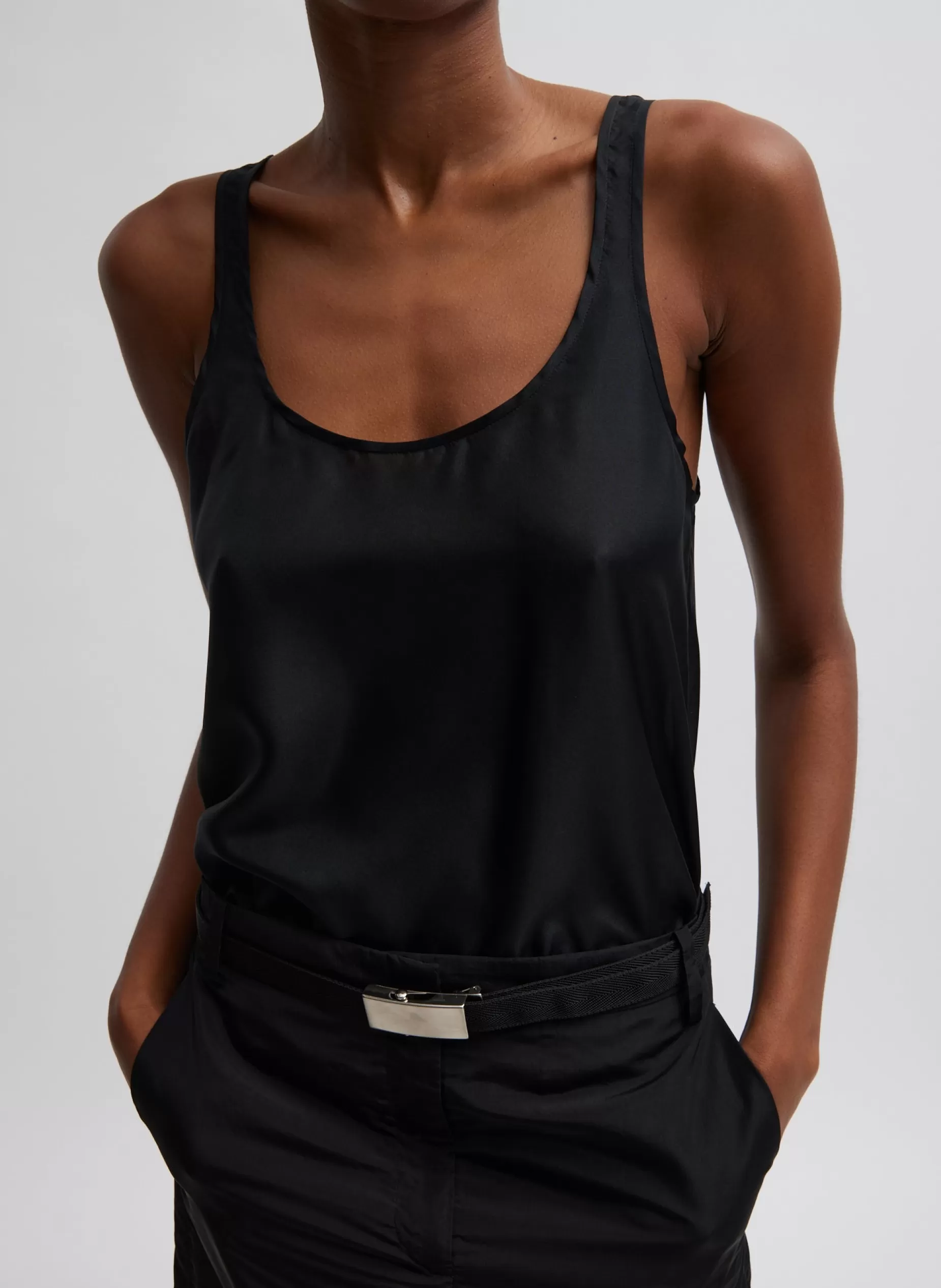 Tibi Tops | Curated Closets-Silk Habutai Tank Top