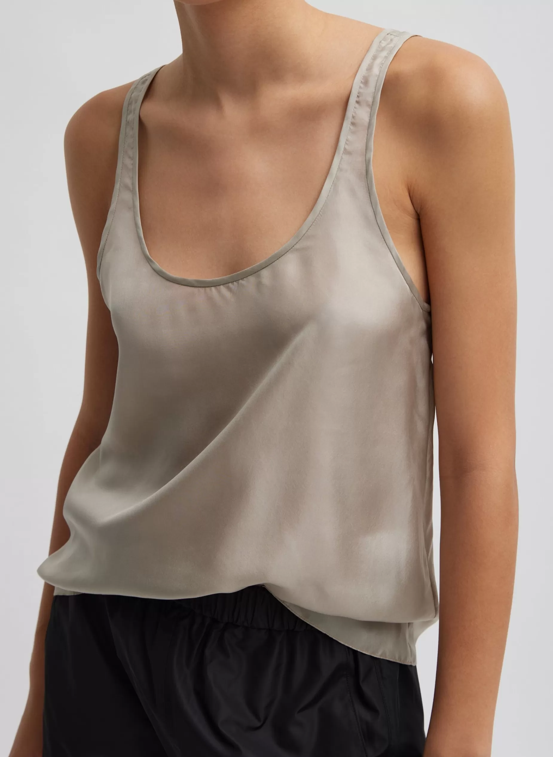 Tibi Tops-Silk Habutai Tank Top