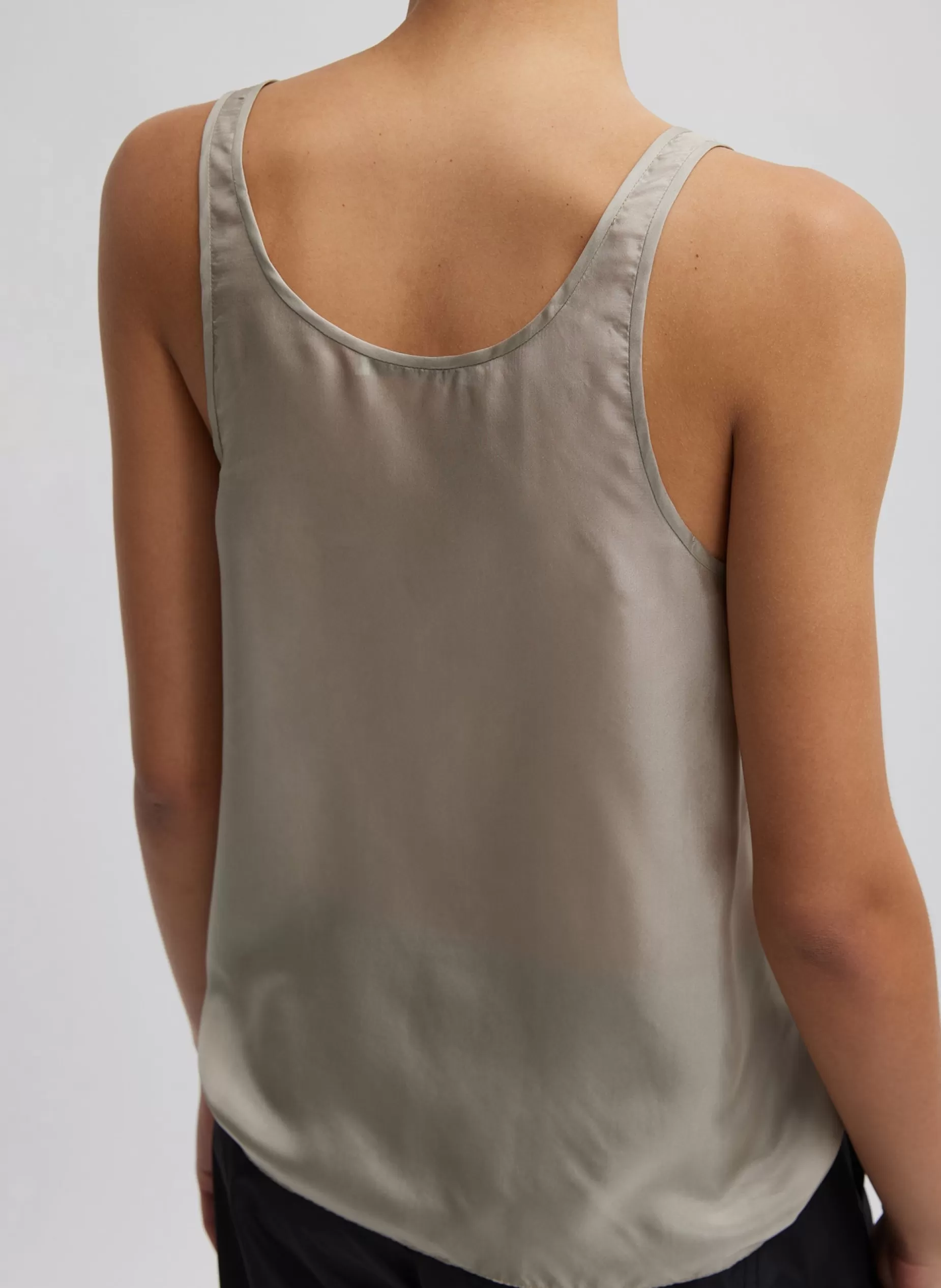 Tibi Tops-Silk Habutai Tank Top