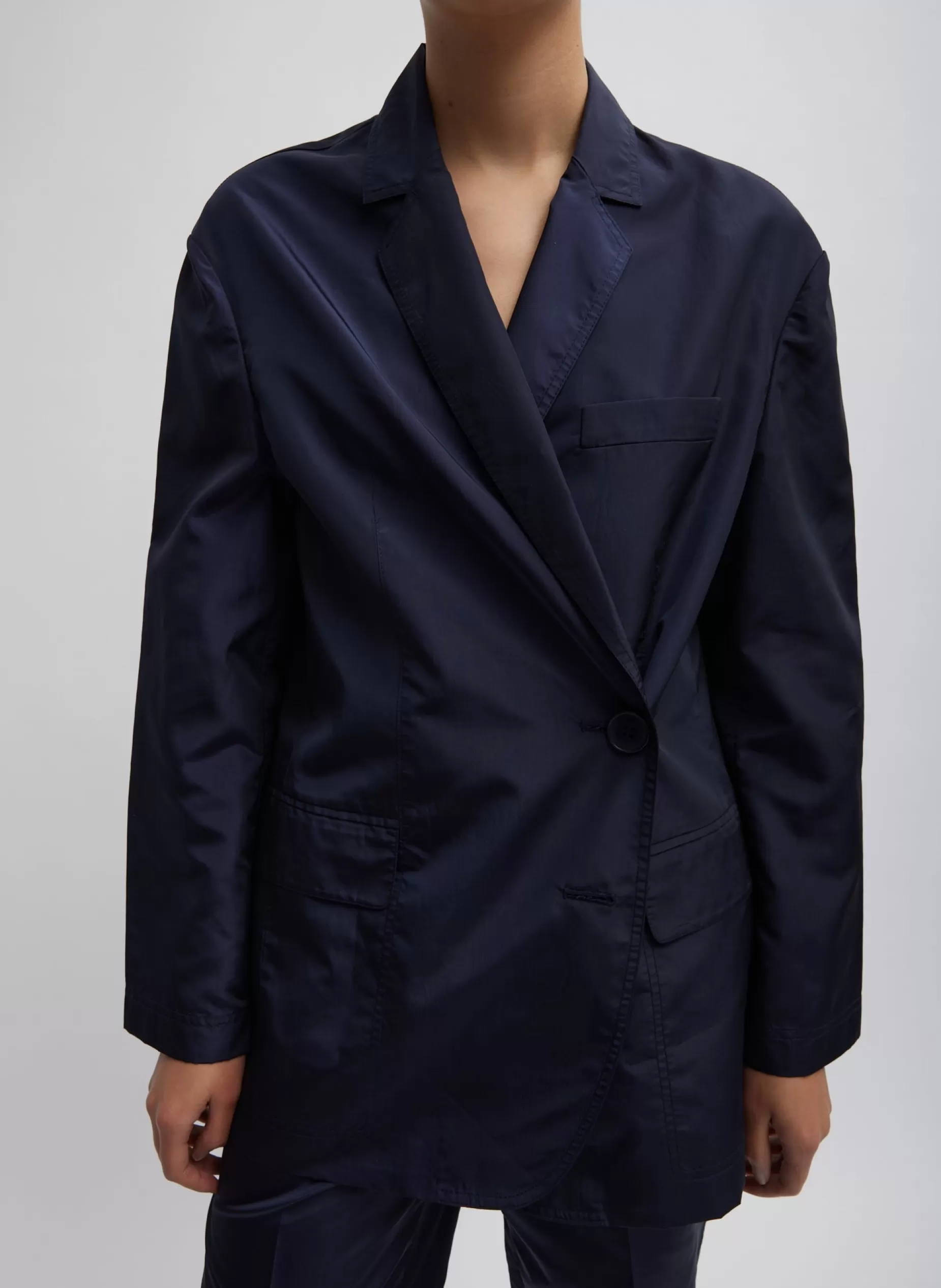 Tibi Suits | Jackets & Outerwear-Silk Nylon Liam Blazer