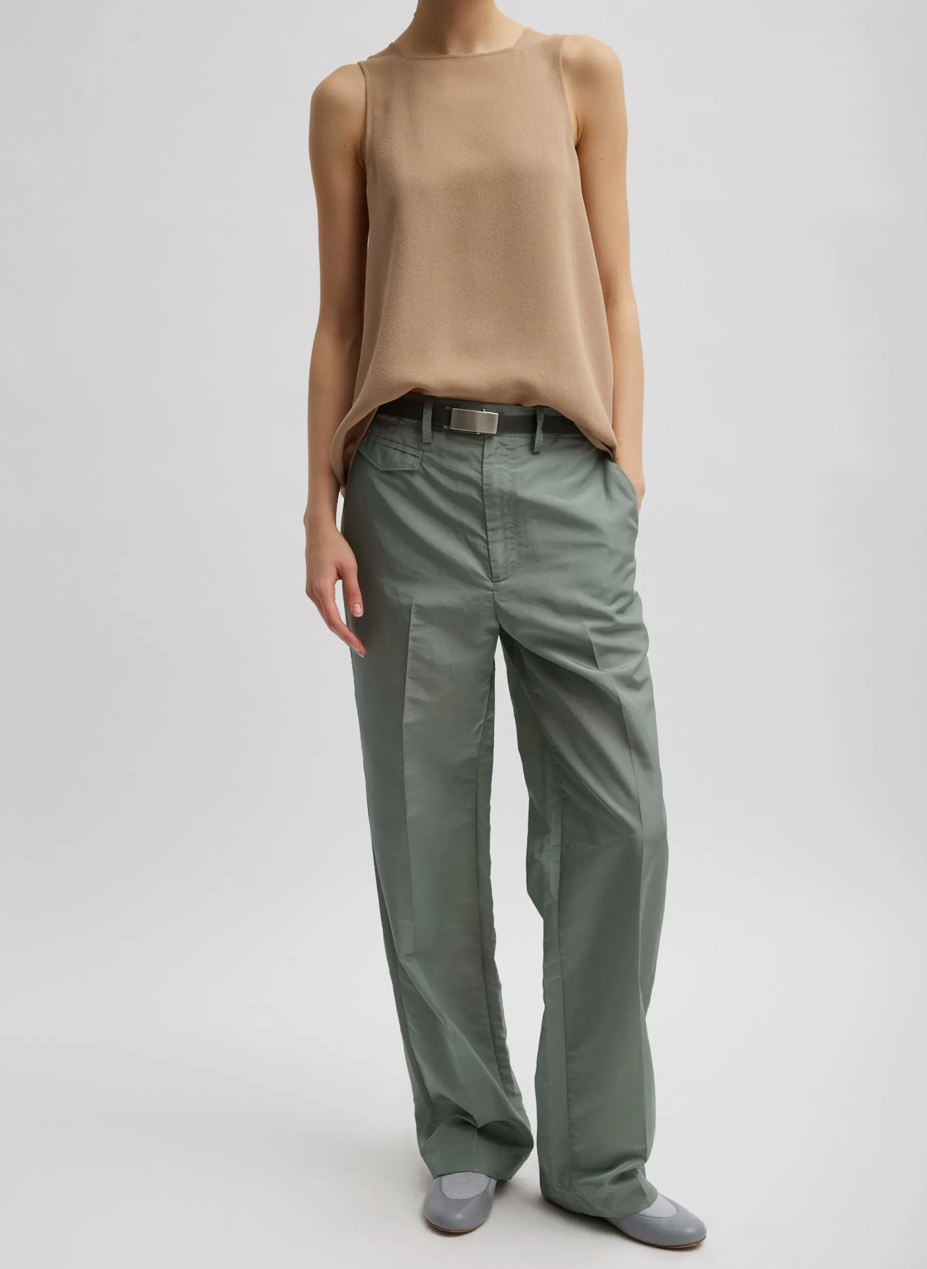 Tibi Suits | Pants & Shorts-Silk Nylon Straight Leg Trouser