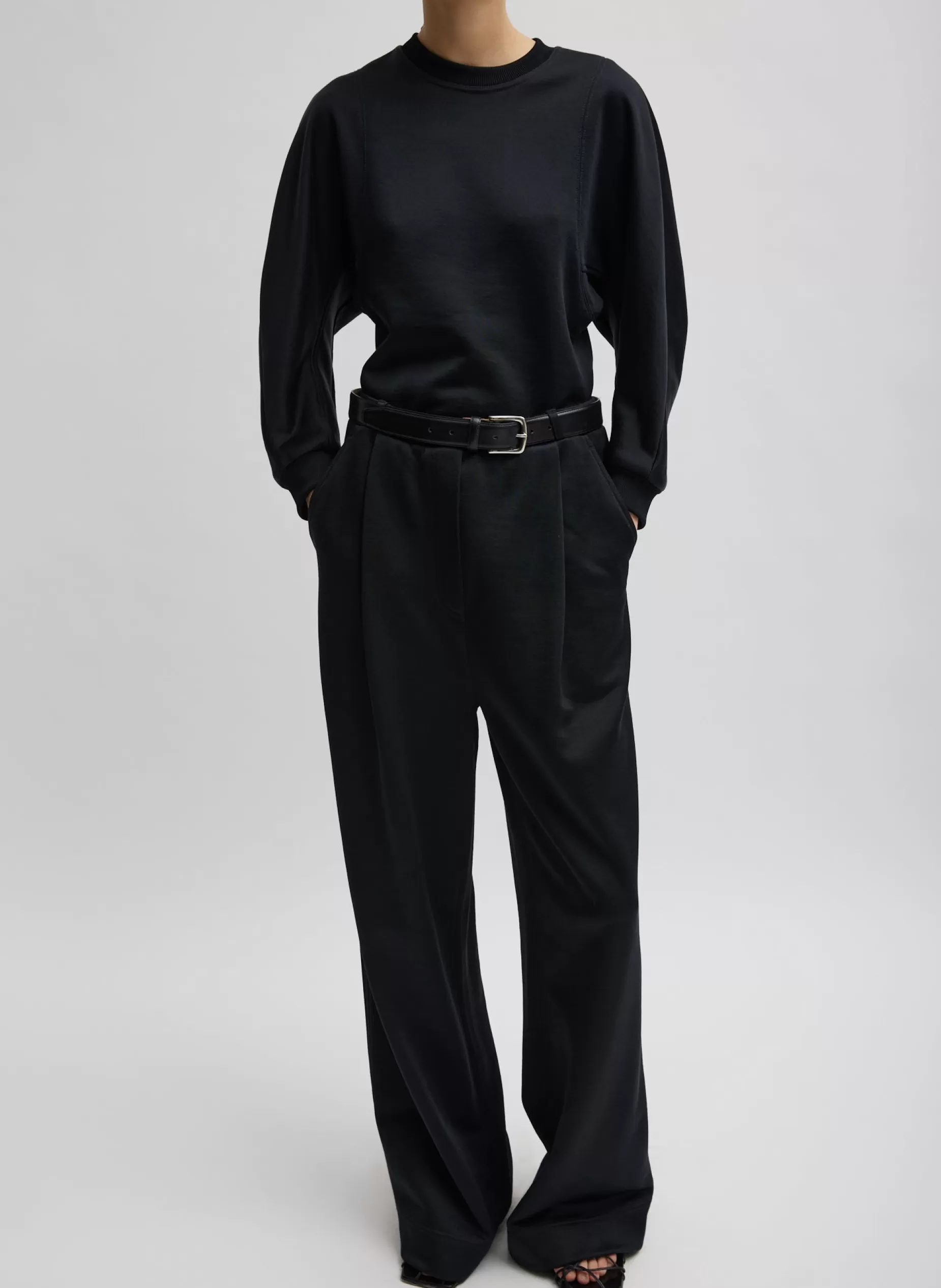 Tibi Leisure Sets | Pants & Shorts-Silk Terry Pleated Pull On Pant