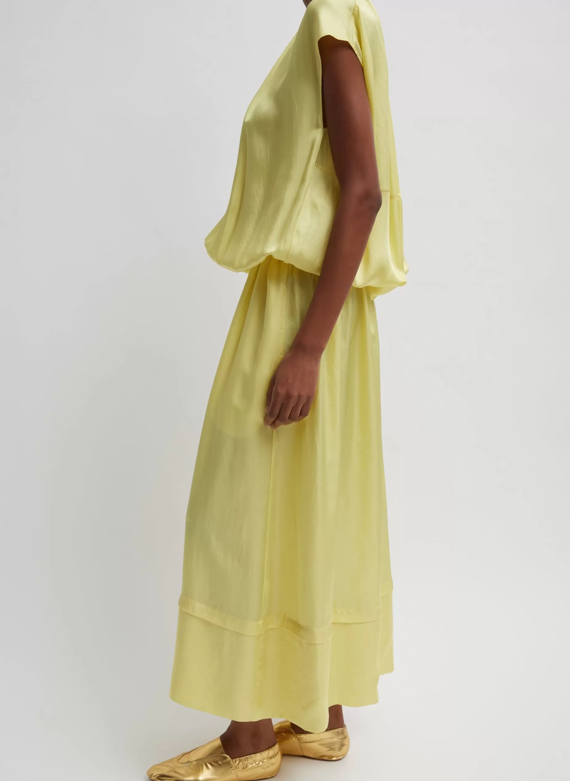 Tibi Dresses-Spring Acetate Shirred Circular Dress