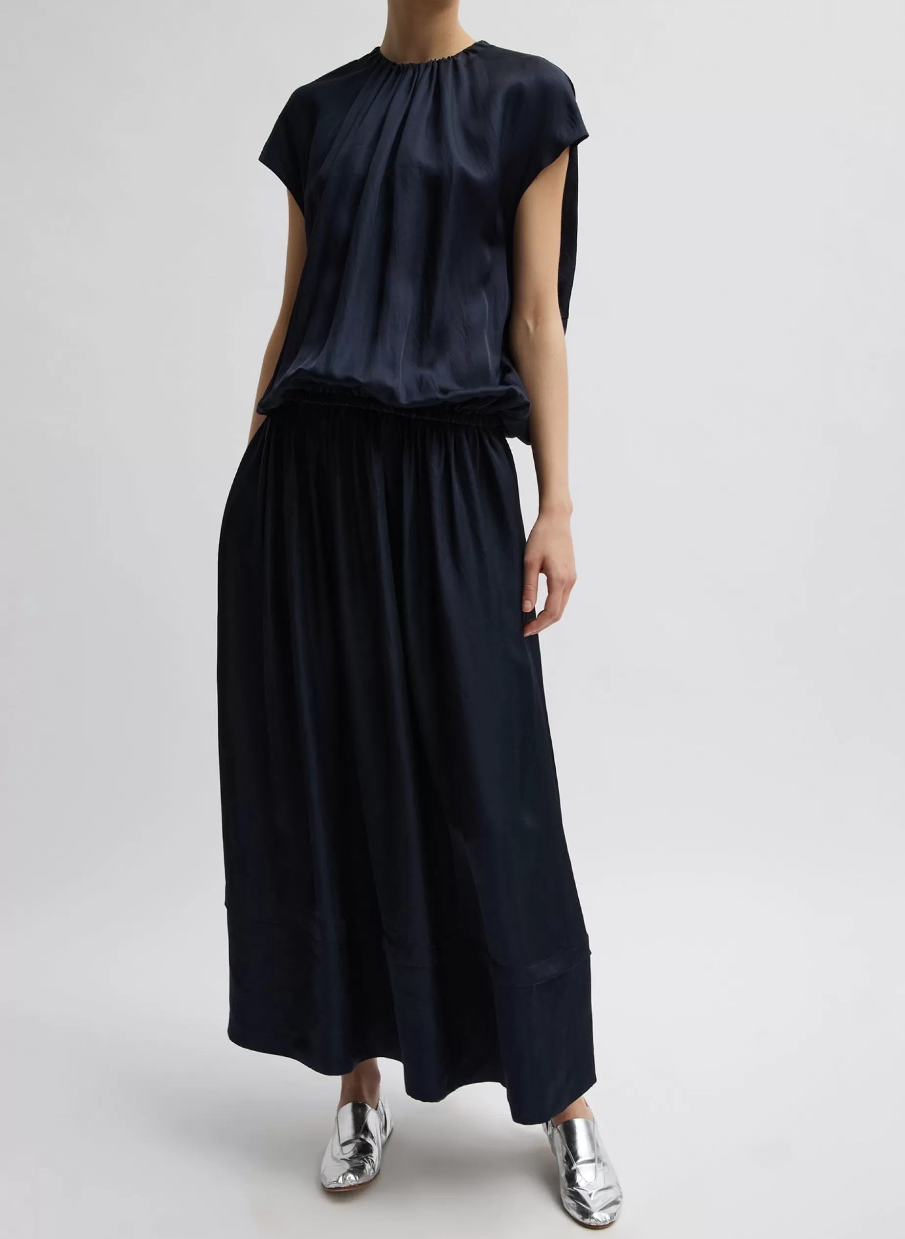 Tibi Dresses-Spring Acetate Shirred Circular Dress