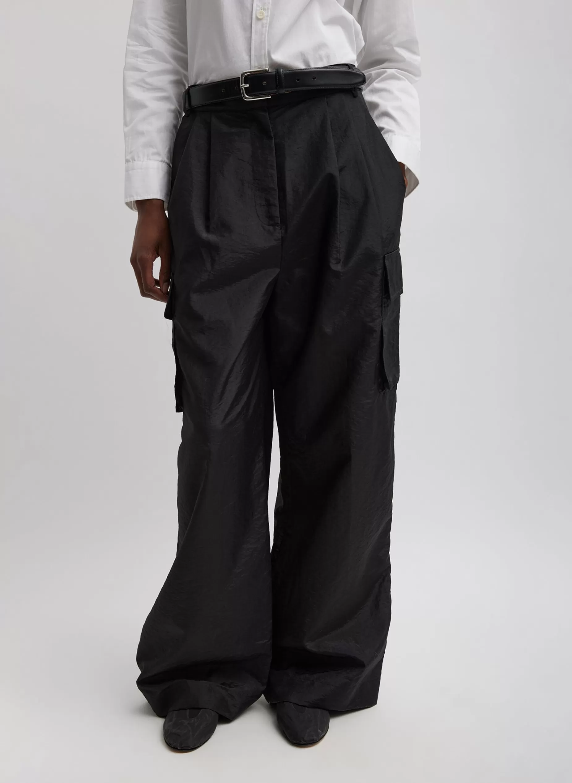 Tibi Pants & Shorts | Fundamentals - WOFs-Stella Crispy Nylon Pleated Cargo Pant