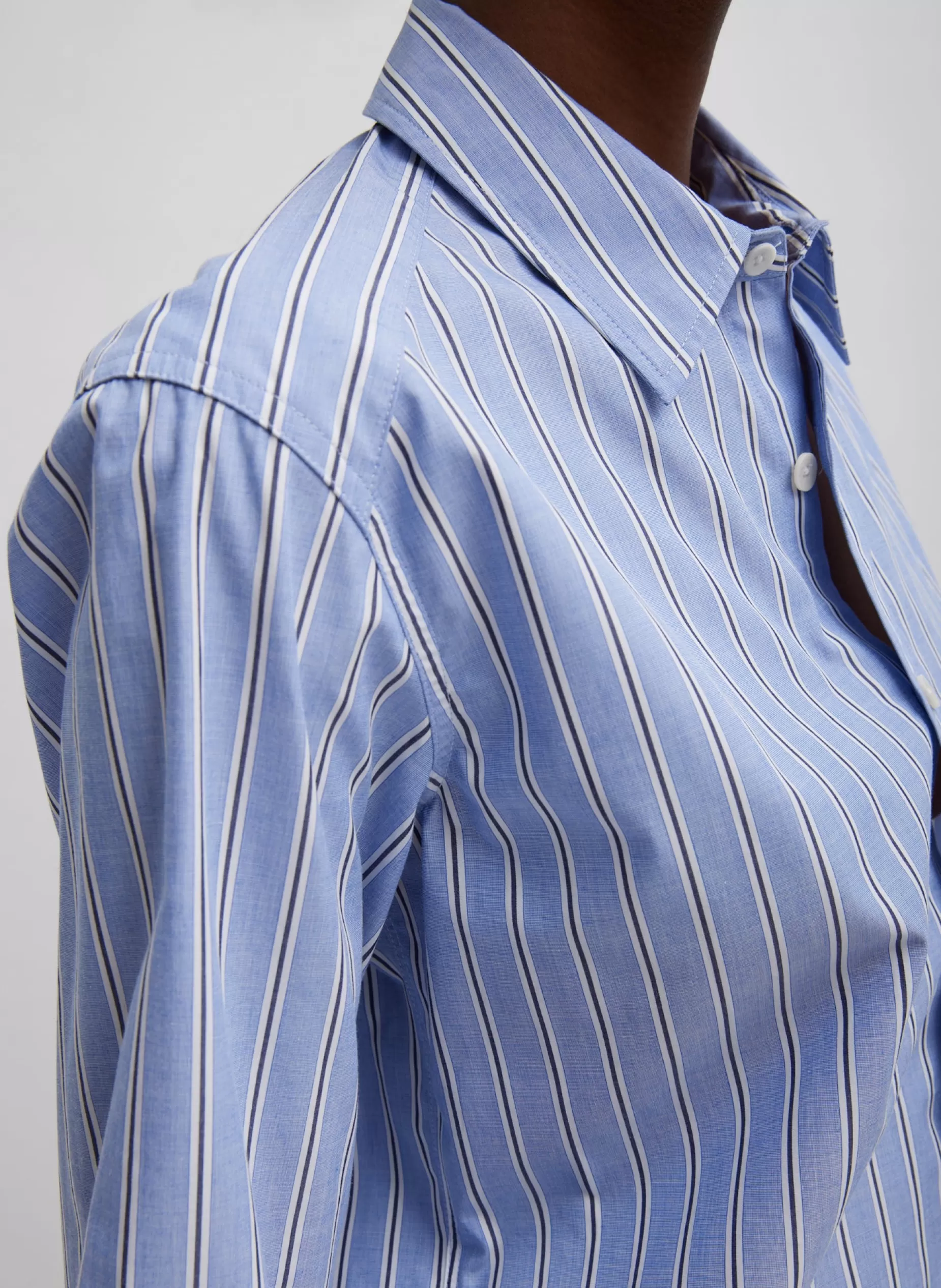 Tibi Tops | Fundamentals - WOFs-Striped Shirting Charlie Men's Slim Shirt