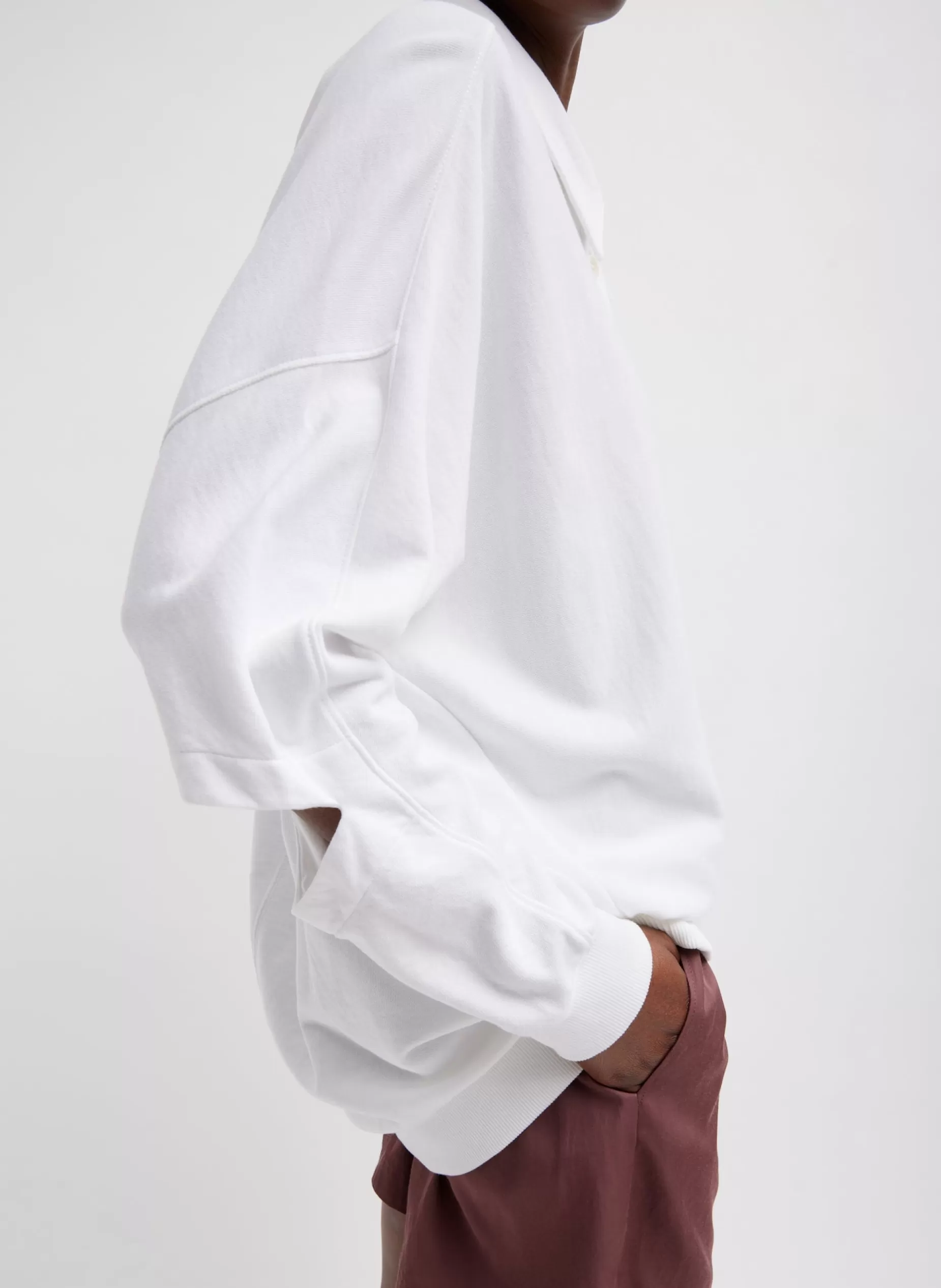 Tibi Leisure Sets | Knitwear & Sweatshirts-Summer Sweatshirting Polo Collar Sweatshirt