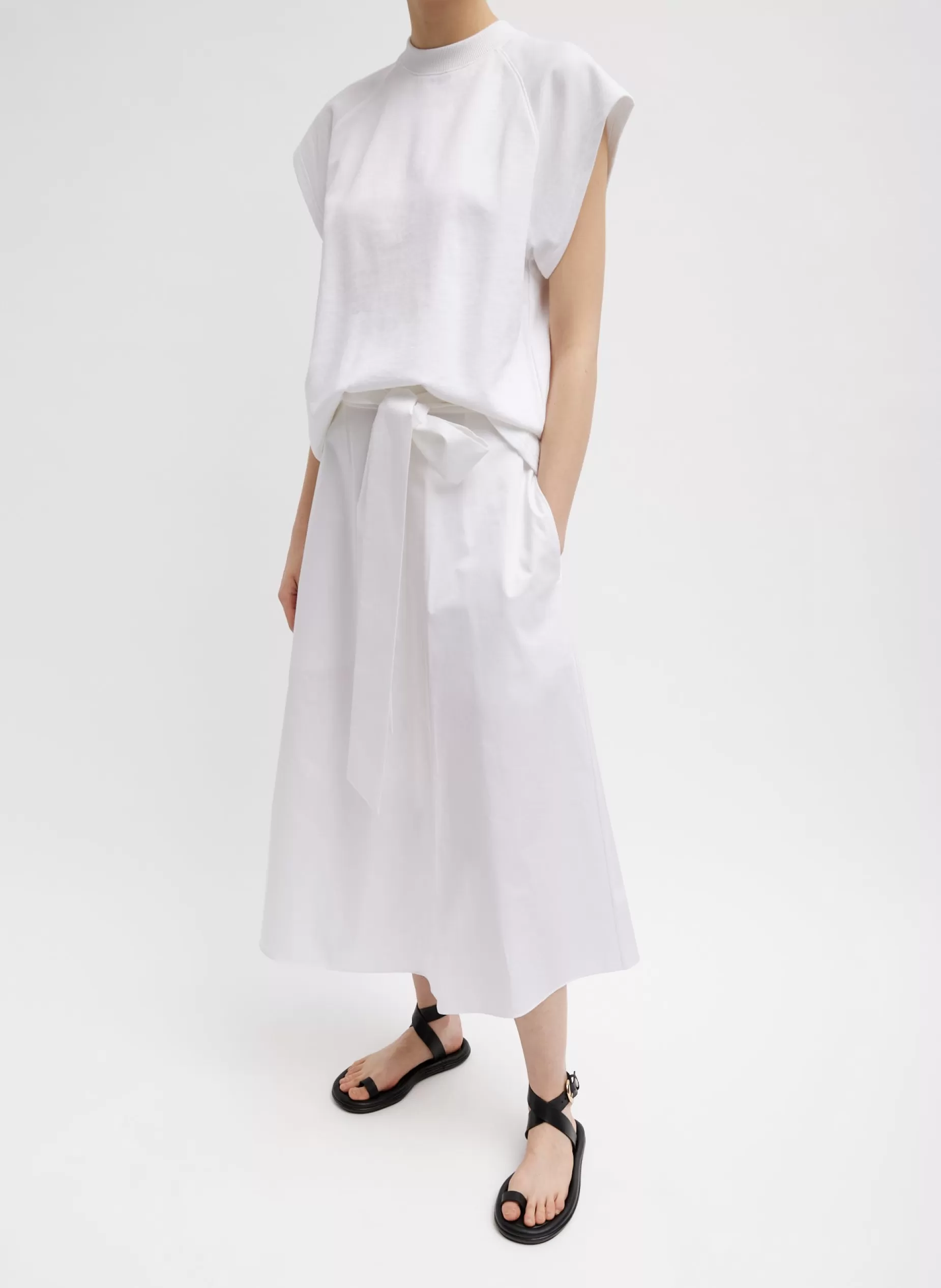 Tibi Leisure Sets | Tops-Summer Sweatshirting Sleeveless Easy Top