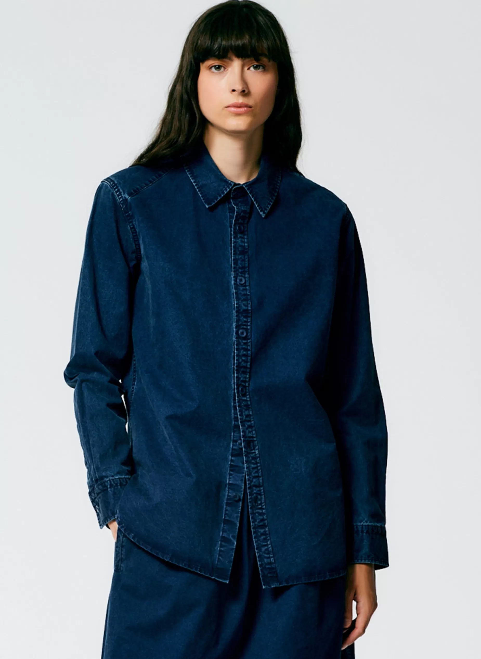 Tibi Denim | Tops-Tencel Cotton Charlie Slim Men's Shirt