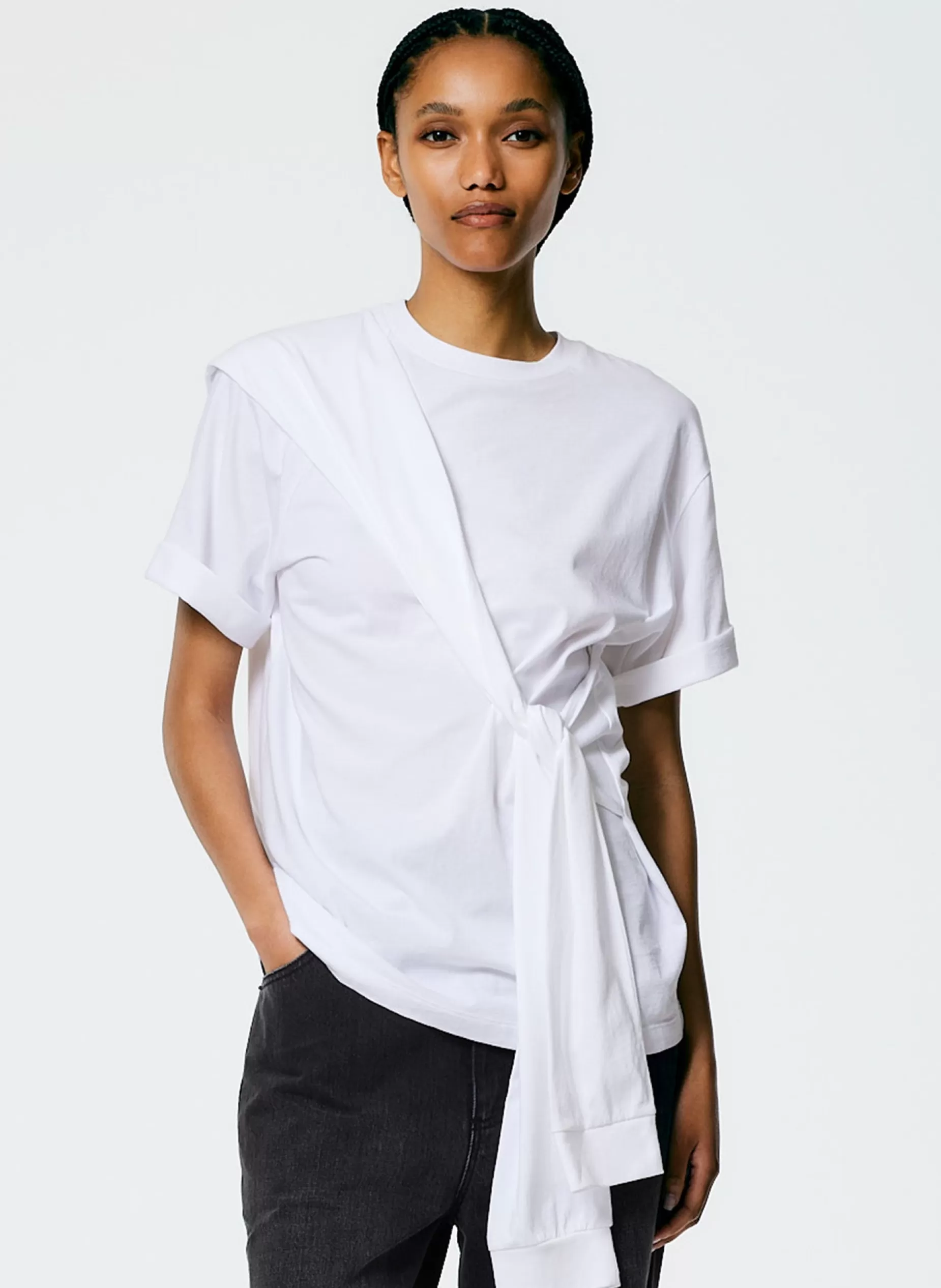 Tibi Knitwear & Sweatshirts | Tops-Tie T-Shirt