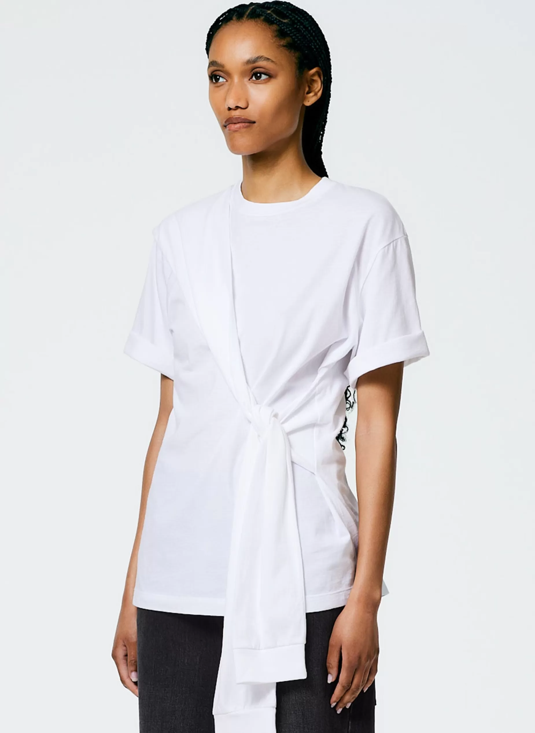 Tibi Knitwear & Sweatshirts | Tops-Tie T-Shirt