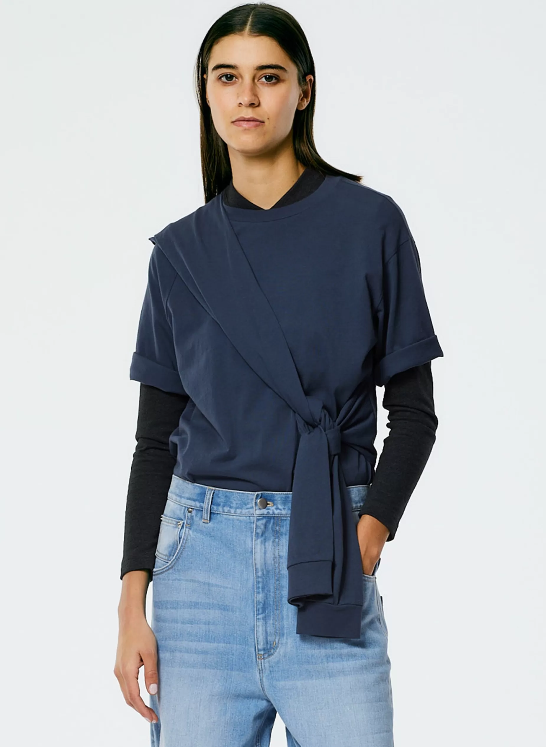 Tibi Knitwear & Sweatshirts | Tops-Tie T-Shirt