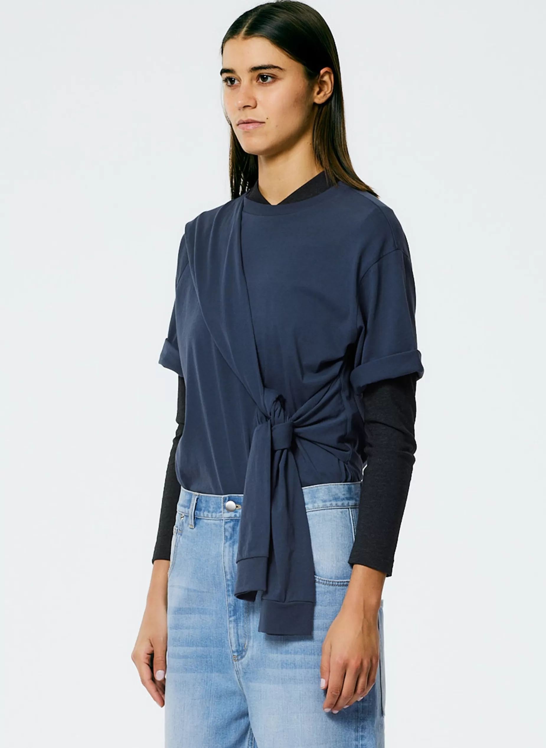 Tibi Knitwear & Sweatshirts | Tops-Tie T-Shirt