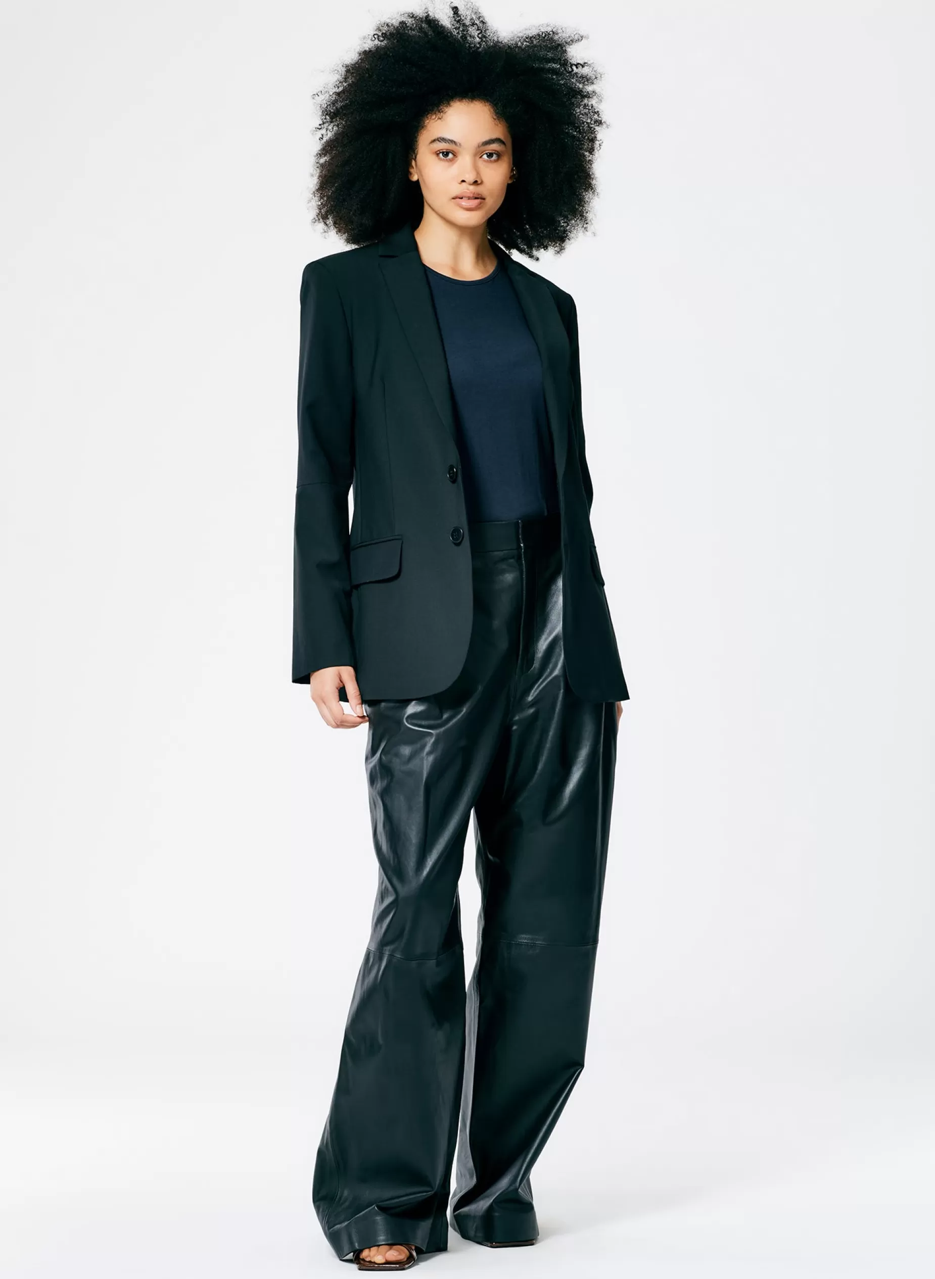 Tibi Suits | Jackets & Outerwear-Tropical Wool Cutout Sleeve Marlon Blazer