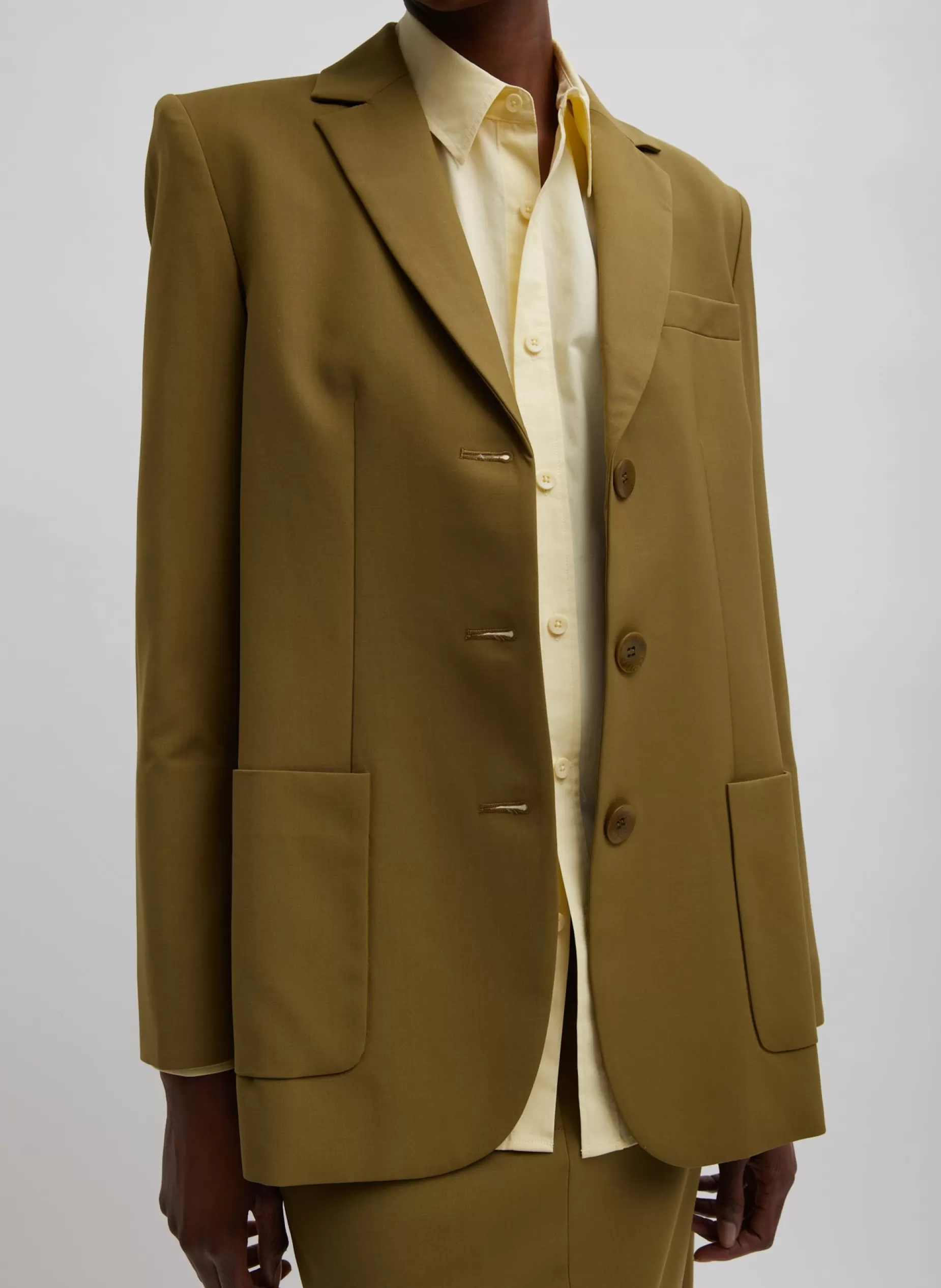 Tibi Suits | Jackets & Outerwear-Tropical Wool Max Blazer