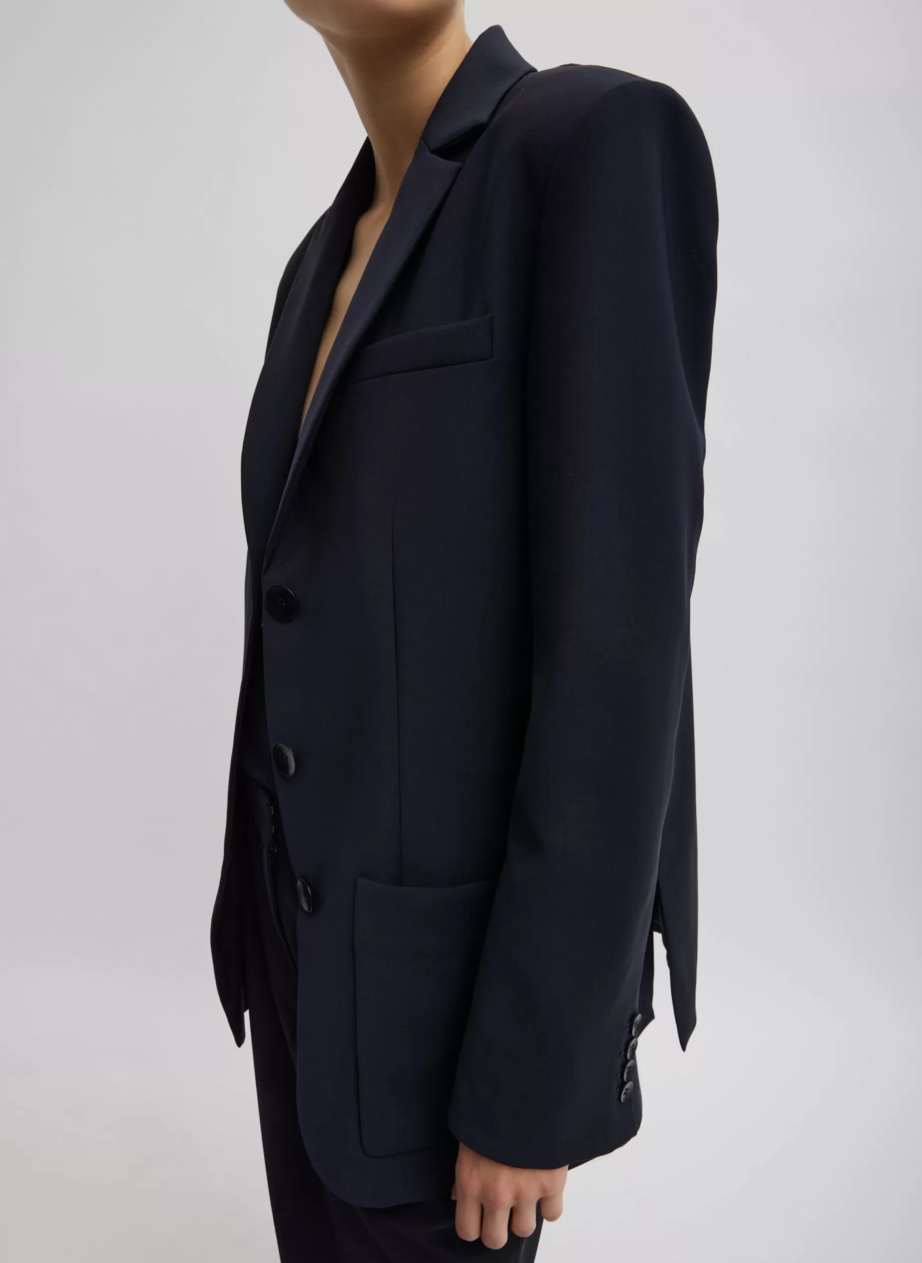 Tibi Suits | Jackets & Outerwear-Tropical Wool Max Blazer