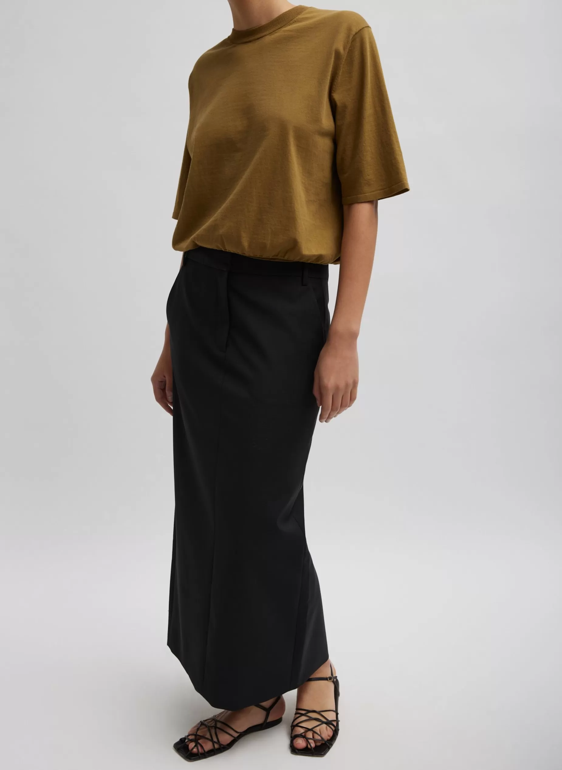 Tibi Suits | Skirts-Tropical Wool Maxi Trouser Skirt