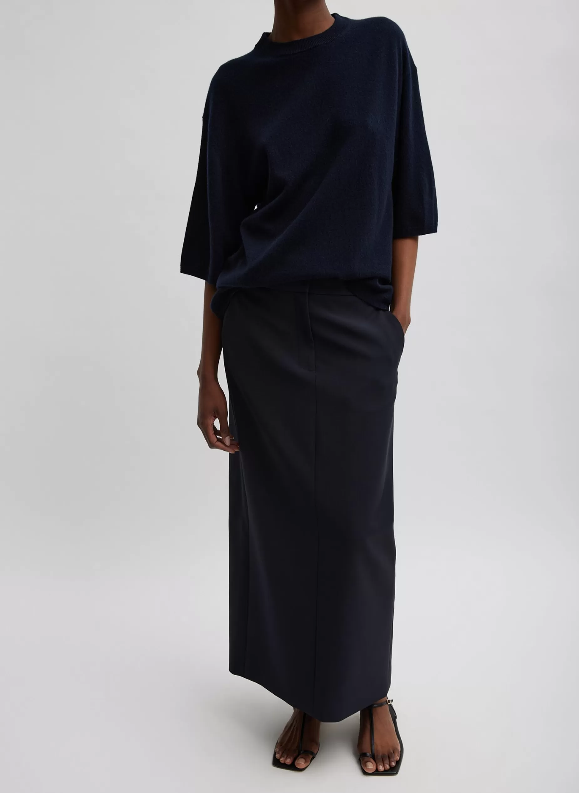 Tibi Suits | Skirts-Tropical Wool Maxi Trouser Skirt