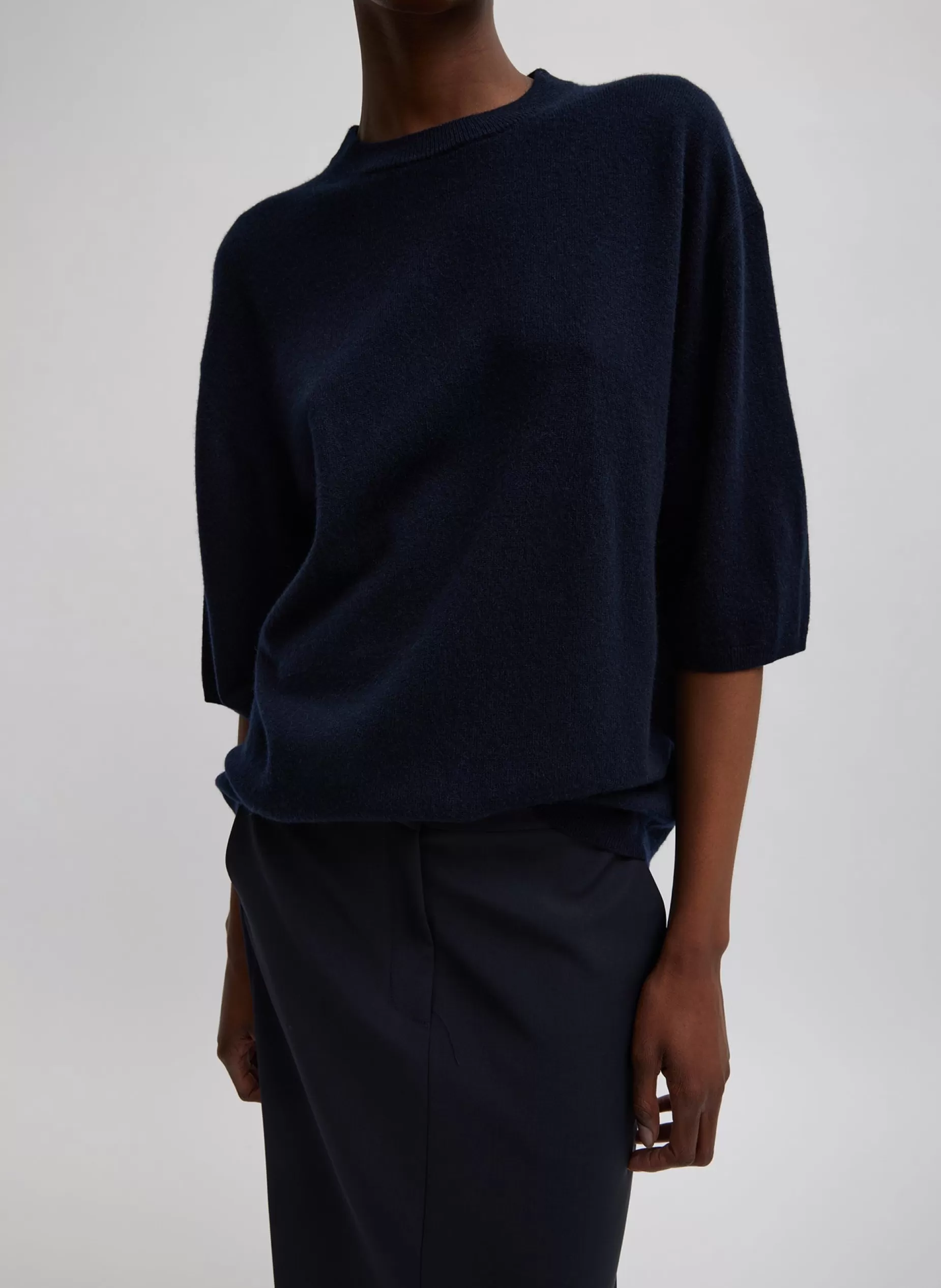 Tibi Knitwear & Sweatshirts | Fundamentals - WOFs-Washable Cashmere Oversized Easy T-Shirt