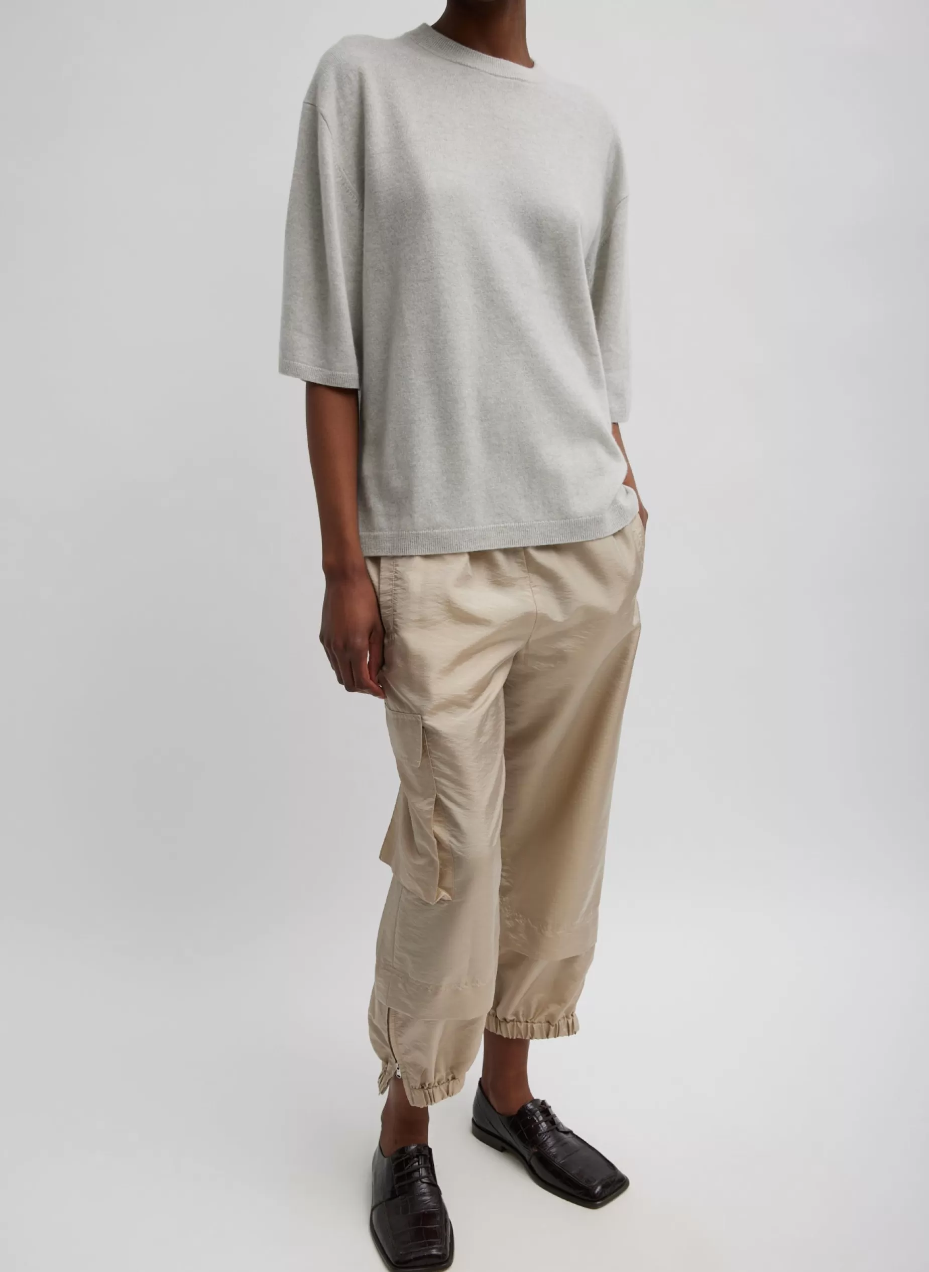 Tibi Knitwear & Sweatshirts | Fundamentals - WOFs-Washable Cashmere Oversized Easy T-Shirt